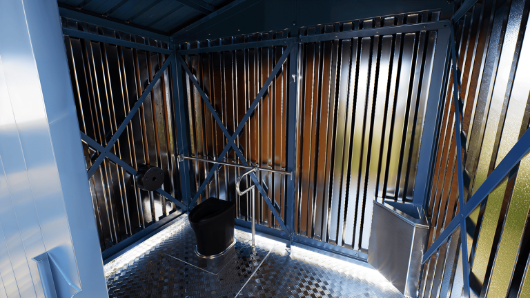 La vue de l'intérieur de la toilette écologique NIX-01