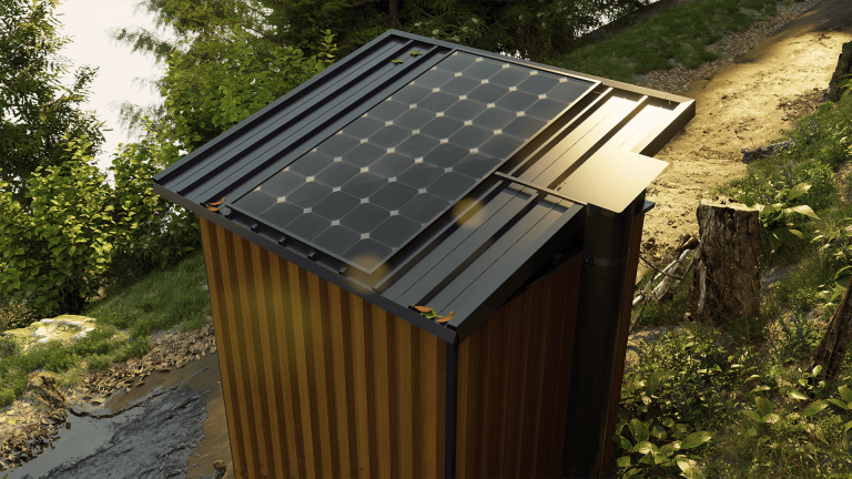 Le panneau solaire de la toilette écologique NIX-02